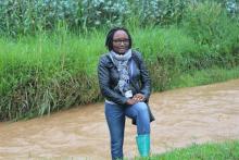 In the field along Sebeya River in Rwanda