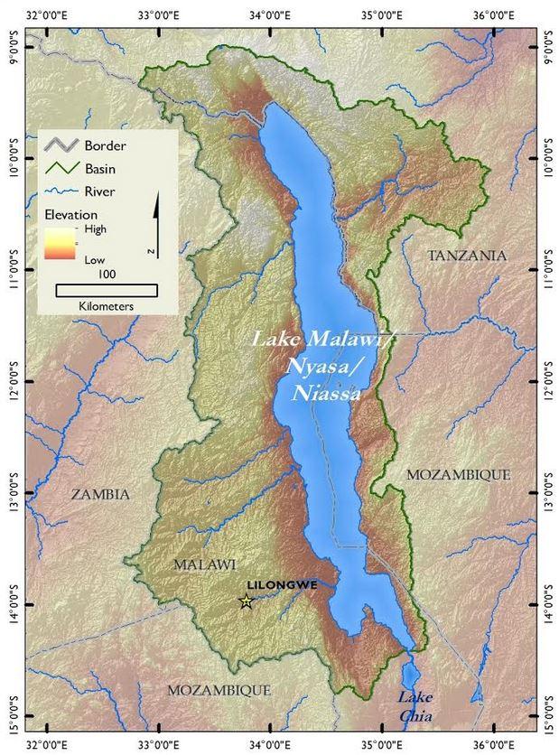 Lake Malawi/Niassa/Nyasa Map
