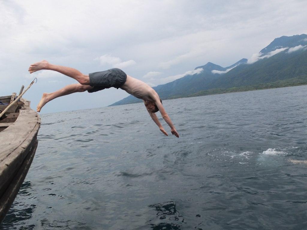 Diving into lake Tanganyika